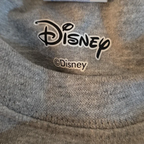 Disney Minnie Mouse Gray Cozy Lounge Wear Sweatshirt Size L - Picture 3 of 4